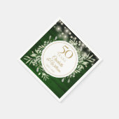 50. Jubiläum Blumenzwiebelleuchten Serviette (Ecke)