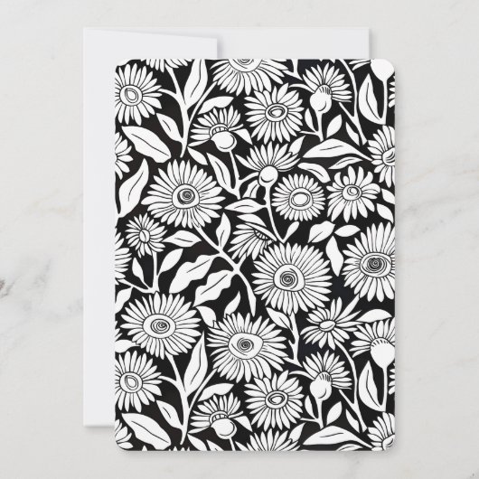 50. Jubiläum Danke Minimal Sonnenblume (Rückseite)