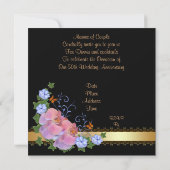 50. Jubiläum Dinner Einladung Orchideen (Rückseite)