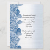 50. Jubiläum Einladung blauer Hydrangea (Rückseite)