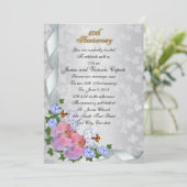 50. Jubiläum Erneuerung elegante Blumenorchid Einladung (Stehend Vorderseite)