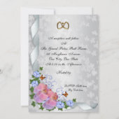 50. Jubiläum Erneuerung elegante Blumenorchid Einladung (Rückseite)