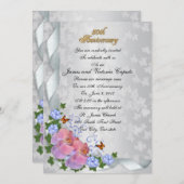 50. Jubiläum Erneuerung elegante Blumenorchid Einladung (Vorne/Hinten)