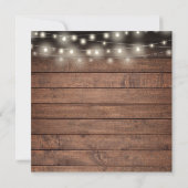 50. Jubiläum Foliage Rustic Wood Lights Square Save The Date (Rückseite)