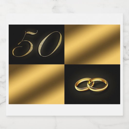 50. Jubiläum, Food and Beverage Label Set Schaumweinetikett (Einzelnes Label)