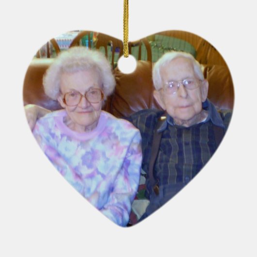 50. Jubiläum Foto Gelbe Rosen Lila Stiefmütterchen Keramikornament (Hinten)