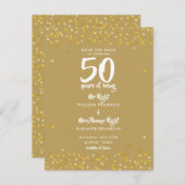 50. Jubiläum Frau Richterin Save the Date Ankündigungspostkarte (Vorne/Hinten)