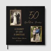 50. Jubiläum Gästebuch - Elegant Black and Go (Vorderseite)