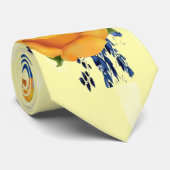 50. Jubiläum-Gelbe Rosen Blaue Nelke Krawatte (Gerollt)