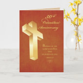 50. Jubiläum Gold Cross Karte (Gelbe Blume)