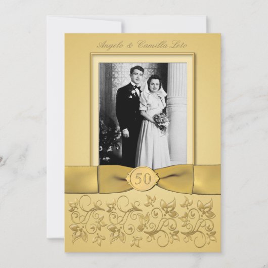 50. Jubiläum Gold-Einladung Einladung (Vorderseite)