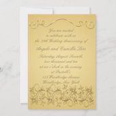 50. Jubiläum Gold-Einladung Einladung (Rückseite)