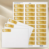 50. Jubiläum, Gold-Rücksendeadressen-Aufkleber