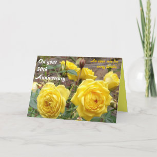 50. Jubiläum goldene Engel Rosen Grußkarte Karte