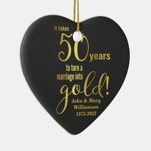 50. Jubiläum - Goldene Hochzeitsfeier Keramik Keramik Ornament (Rechts)