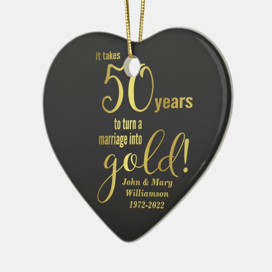 50. Jubiläum - Goldene Hochzeitsfeier Keramik Keramik Ornament (Links)