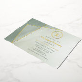 50. Jubiläum Graujade mit Gold Folieneinladung (Gedreht)