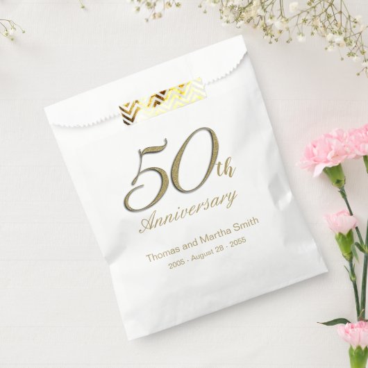 50. Jubiläum Gunst Cake Bags Personalisiert Geschenktütchen (Versiegelt)