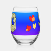 50. Jubiläum Herbst Lila Weinglas Weinglas Ohne Stiel (Links)