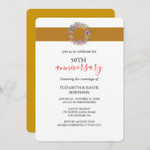 50. Jubiläum Hochzeit Gold einzigartig Einladung (Vorne/Hinten)