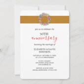 50. Jubiläum Hochzeit Gold einzigartig Einladung (Vorderseite)