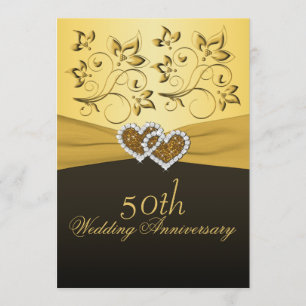 50. Jubiläum Hochzeitseinladung für Verbundene Her Einladung