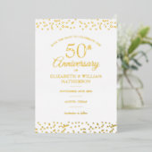 50. Jubiläum Hört Save the Date Gold Folieneinladung (Stehend vorne)