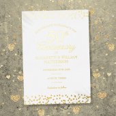 50. Jubiläum Hört Save the Date Gold Folieneinladung