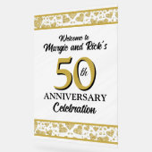 50 Jubiläum Imitats Golf Glitzer Begrüßungszeichen Acrylschild (Winkel)