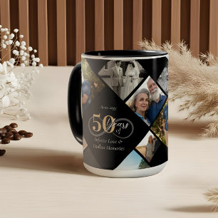 50. Jubiläum Infinity Love Foto-Collage-Geschenk Tasse
