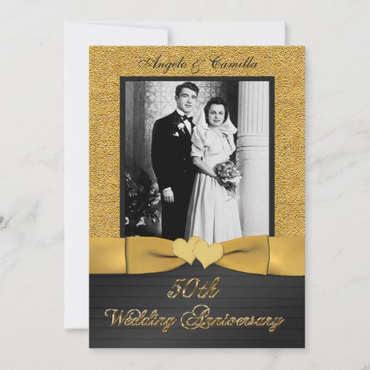 50 Jubiläum Joined Hearts FOTO Einladung 3 (Vorderseite)