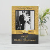 50 Jubiläum Joined Hearts FOTO Einladung 3 (Stehend Vorderseite)