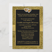 50 Jubiläum Josed Hearts Wedding Invite 3 Einladung (Rückseite)