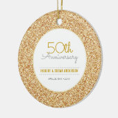 50. Jubiläum Keepake Imitate Gold Glitzer Keramikornament (Links)
