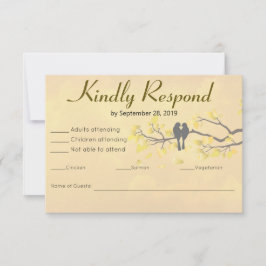 50. Jubiläum Liebesvögel RSVP Karte