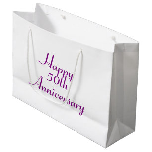 50. Jubiläum Lila Template Geschenktasche Große Geschenktüte