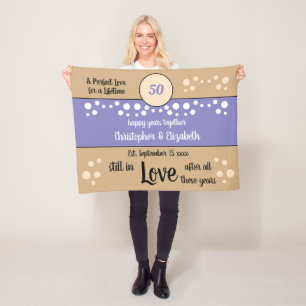50. Jubiläum lila und Gold noch in Liebe Fleecedecke