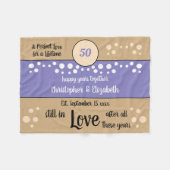 50. Jubiläum lila und Gold noch in Liebe Fleecedecke (Vorderseite (Horizontal))