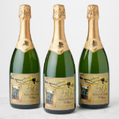 50. Jubiläum Lovebirds Sake-Label Schaumweinetikett (Flaschen)