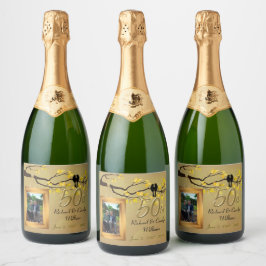 50. Jubiläum Lovebirds Sake-Label Schaumweinetikett