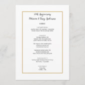 50. Jubiläum mit Foto auf der Rückseite - Abendess Menükarte (Vorderseite)