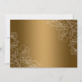 50. Jubiläum mit Foto - Goldblume Einladung (Rückseite)