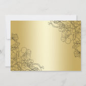 50. Jubiläum mit Foto - Goldene Blüte Einladung (Rückseite)