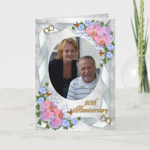 50. Jubiläum mit Orchideen aus dem Foto Einladung