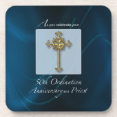 50. Jubiläum-Ordination-Jahrestag des Priesters Untersetzer (Vorderseite)