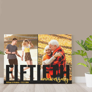 50. Jubiläum Oversized Typografie 2 Foto Leinwanddruck