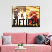 50. Jubiläum Oversized Typografy 2 Foto Leinwanddruck (Insitu (Wohnzimmer))