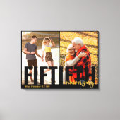 50. Jubiläum Oversized Typografy 2 Foto Leinwanddruck (Vorderseite)