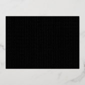 50. Jubiläum Party 1 Foto schwarzes Gold Folieneinladung (Rückseite)