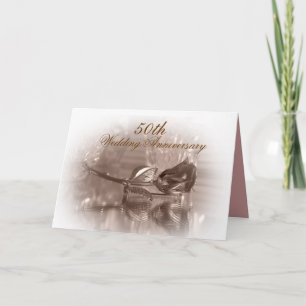 50. Jubiläum Party Einladung Gold Rose